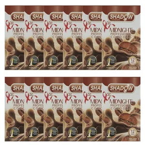 کاندوم شادو مدل Midnight مجموعه 12 عددی