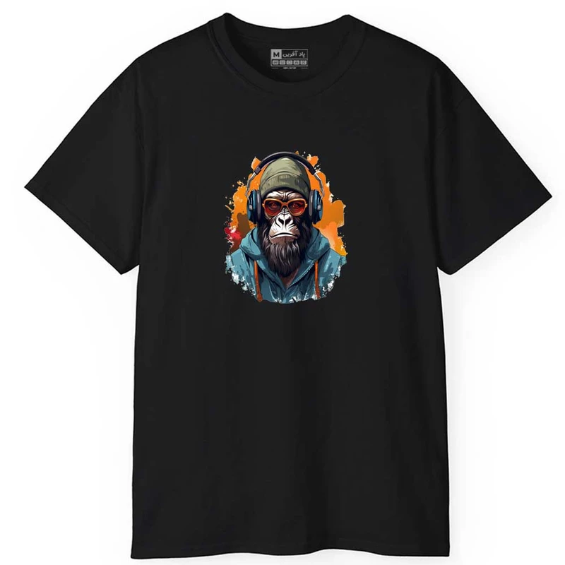 تی شرت آستین کوتاه مردانه پاد آفرین مدل میمون کد 0564