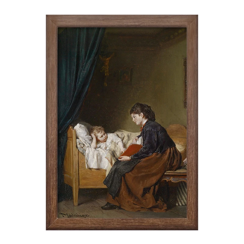 تابلو خندالو طرح نقاشی داستان قبل از خواب اثر فلیکس شلزینگر کد F12309