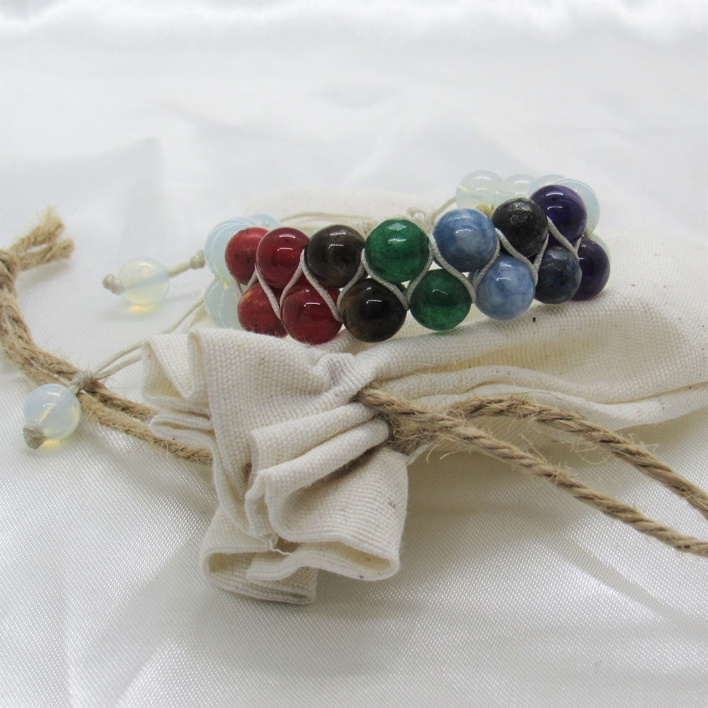 دستبند مدل دوردیفه هفت چاکرا و اپالیت