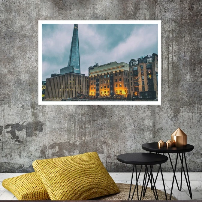 تابلو بکلیت طرح منظره برج شارد لندن مدل قاب شاسی W-s8123