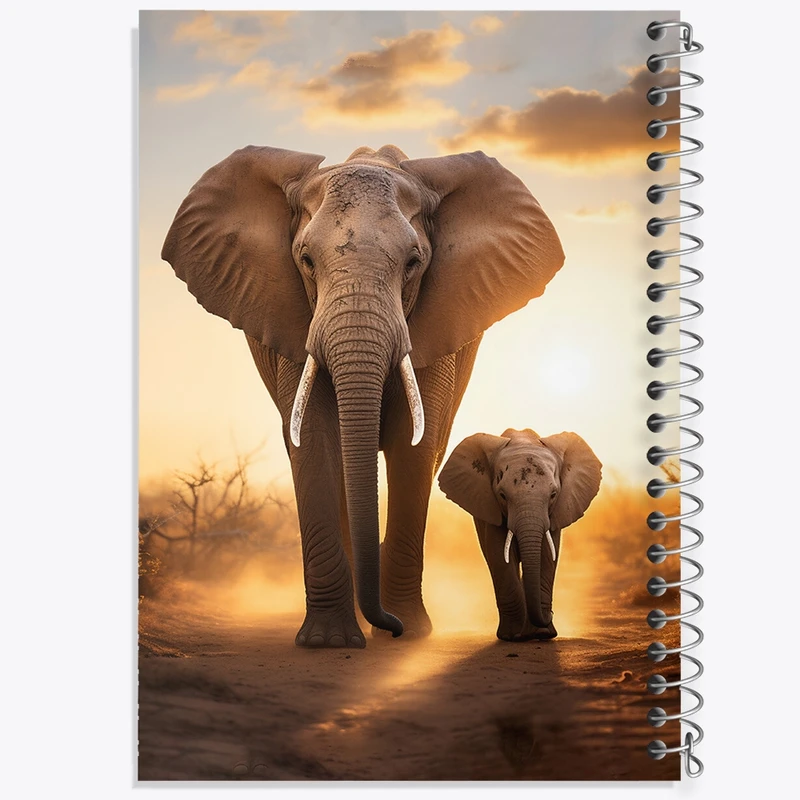 دفتر مشق 100 برگ خندالو طرح فیل کد F473