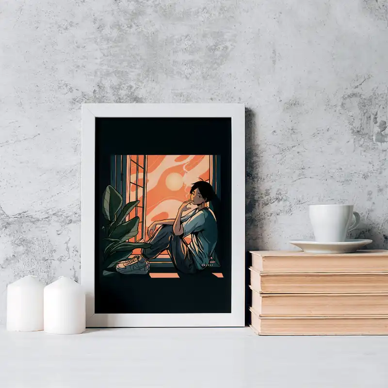 تابلو خندالو مدل کاگیاما انیمه هایکیو Haikyu کد 17767