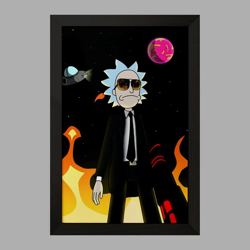 تابلو خندالو مدل انیمیشن ریک و مورتی Rick and Mort کد 26588