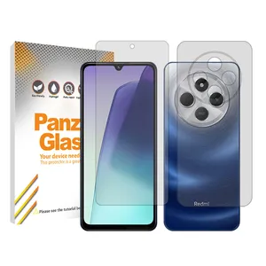 Panzer Glass Resistant model transparent screen protector suitable for the Xiaomi Redmi 14C mobile phone along with the back of the phone protector