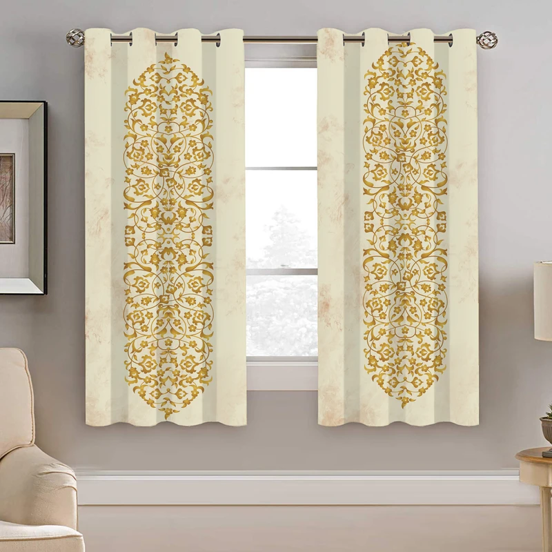 پرده نیروانا طرح سنتی مدل هازان کد 8443 سایز 140×200 سانتی متر