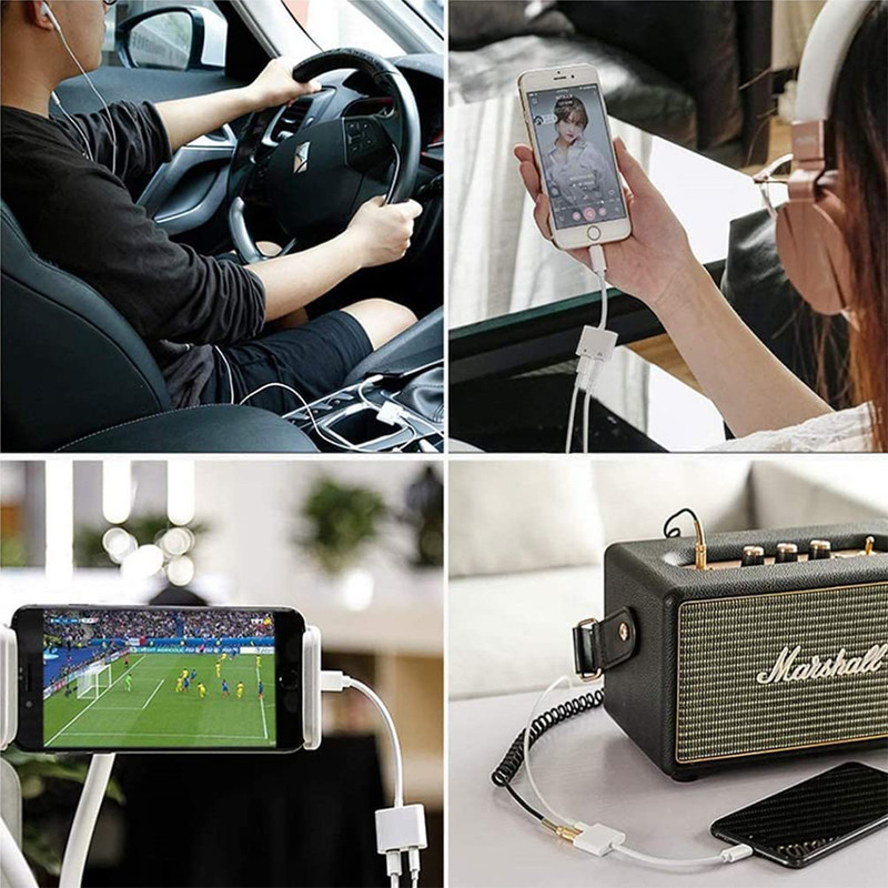 مبدل لایتنینگ به لایتنینگ/ AUX کد 9986