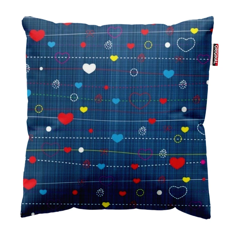 کوسن پاد آفرین طرح قلب کد 2794 سایز 30*30 سانتی متر