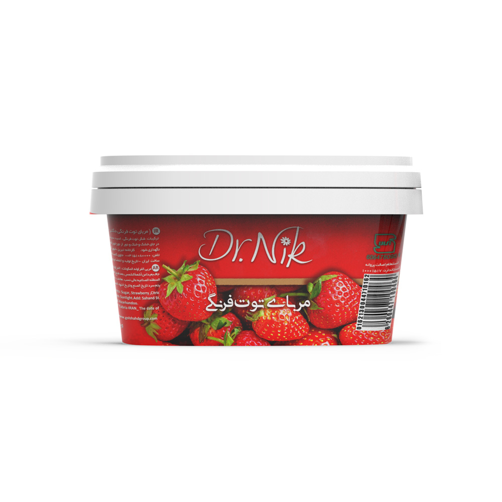 مربای توت فرنگی دکتر نیک - 220 گرم