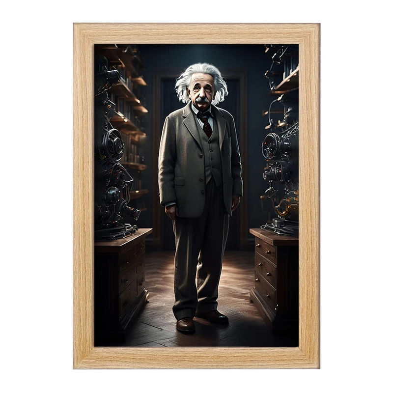 تابلو خندالو مدل آلبرت اینشتین (Albert Einstein) کد F6839