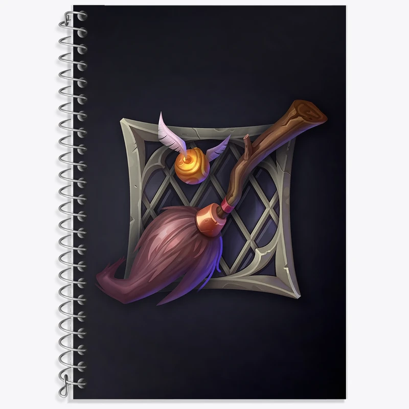 دفتر زبان 50 برگ خندالو مدل سه خط طرح هری پاتر (Harry Potter) کد F867