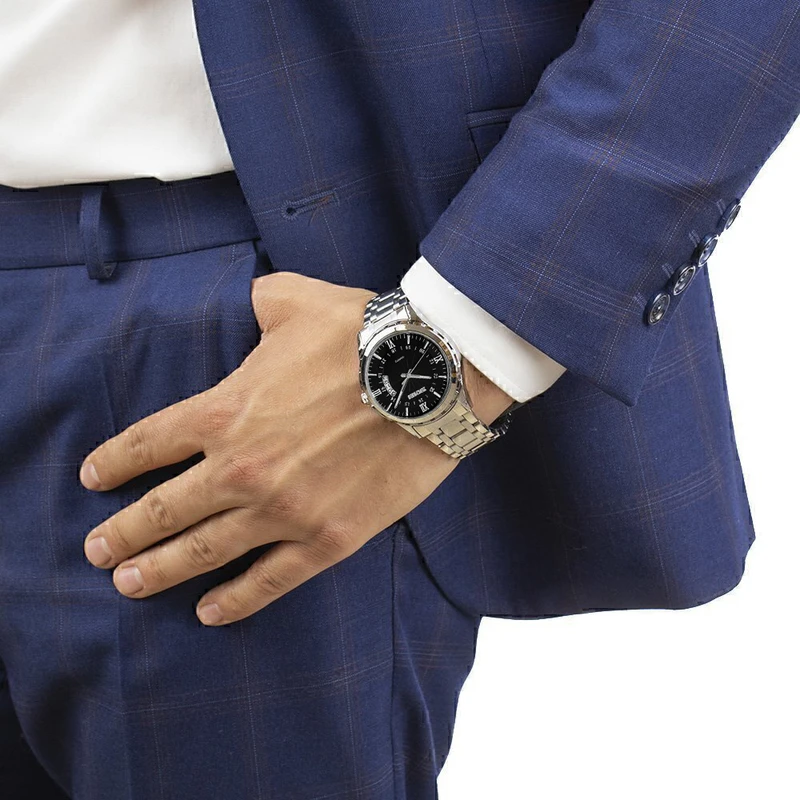 عکس شماره 7 : ساعت مچی عقربه-ای کوارتز مردانه اسکمی مدل 9069bk به همراه دستبند