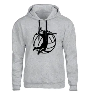 هودی مردانه مدل بسکتبال کد B503 رنگ طوسی