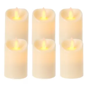 شمع ال ای دی مدل  شعله متحرک کد 09 مجموعه 6 عددی