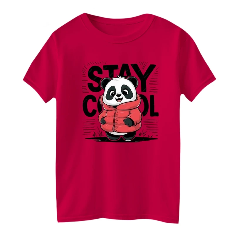 تی شرت آستین کوتاه بچگانه مدل پاندا