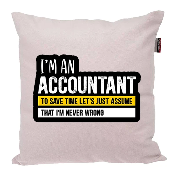 کوسن پاد آفرین مدل حسابداری روز حسابدار کد PK301574 سایز 30*30 سانتی متر