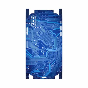 MAHOOT Blue Printed Circuit Board-FullSkin Cover Sticker for Apple iPhone XS