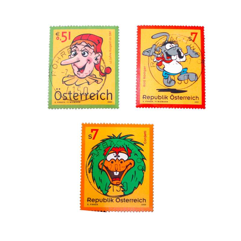 تمبر یادگاری مدل کارتونی کد bc-1276 مجموعه 3 عددی