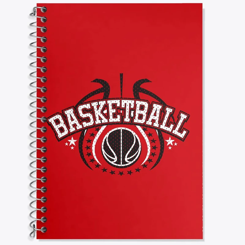 دفتر زبان 50 برگ خندالو مدل دو خط طرح بسکتبال Basketball کد 26439