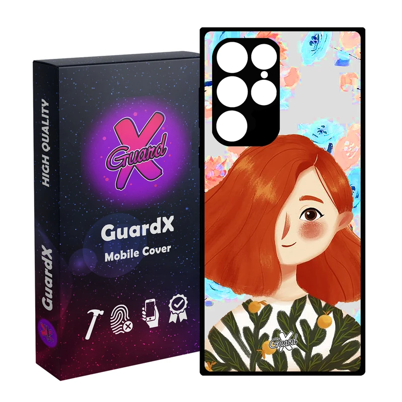 کاور گارد ایکس طرح دختر مدل Glass10324 مناسب برای گوشی موبایل سامسونگ Galaxy S23 Ultra