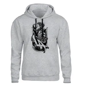 هودی مردانه مدل بسکتبال کد B523 رنگ طوسی