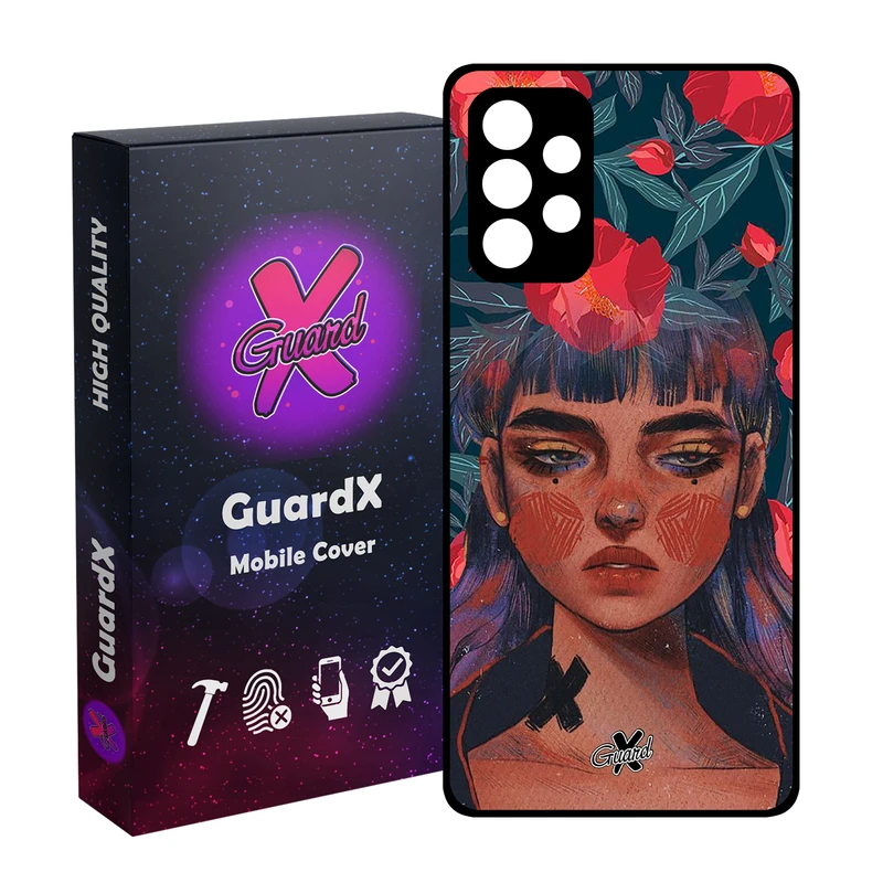 کاور گارد ایکس طرح Girl مدل Glass10334 مناسب برای گوشی موبایل سامسونگ Galaxy A52