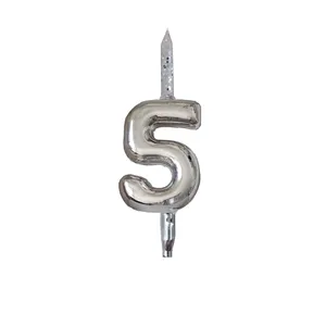 شمع تولد بدون بو مستر کندل مدل مینی طرح عدد 5 زمان اتمام 1 دقیقه