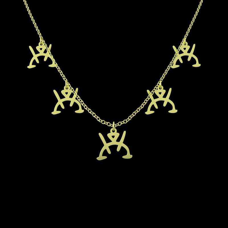 گردنبند طلا 18 عیار زنانه مدوپد مدل هندسی کد RNA16198