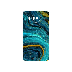 MAHOOT Turquoise marblewith golden streaks Cover Sticker for Microsoft Lumia 950 XL