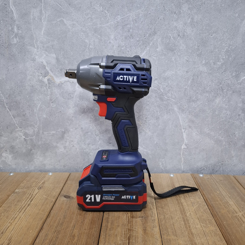 آچار بکس شارژی صنعتی 21 ولت دو باتری اکتیو مدل 21V کد 7823 درایو 1/2 اینچ