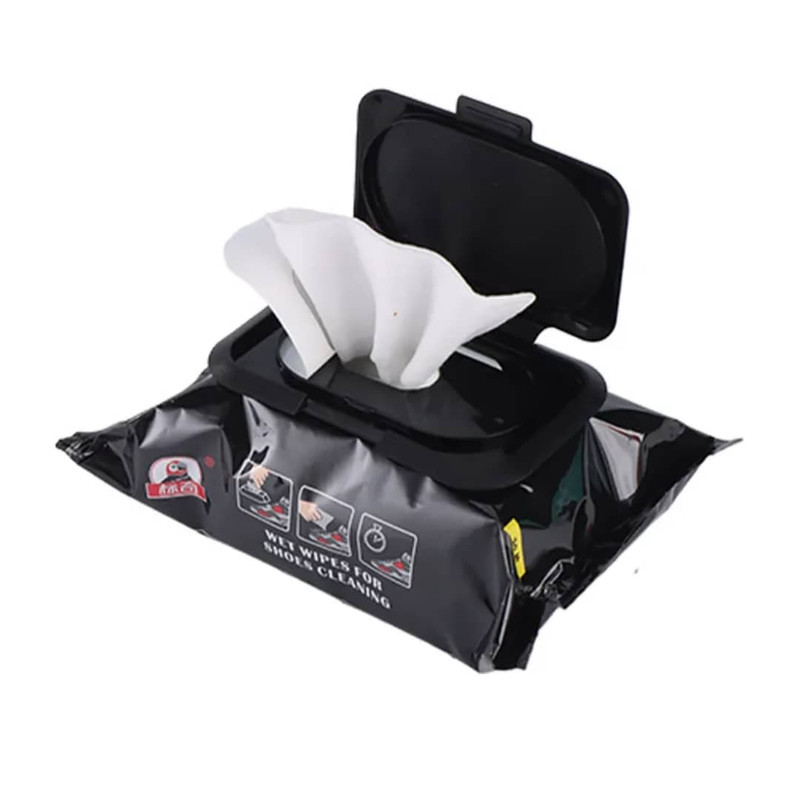 دستمال مرطوب کفش مدل wet wipes بسته 80 عددی