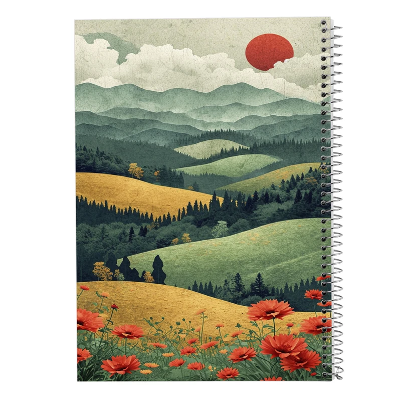 دفتر مشق 50 برگ مدوپد مدل طبیعت کد DF15366