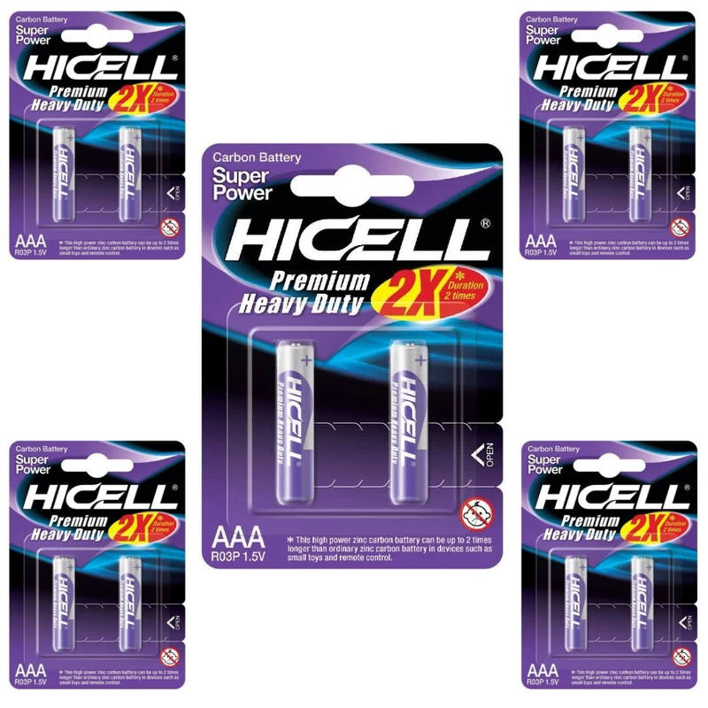 باتری نیم قلمی هایسل مدل SUPER POWER بسته 10 عددی