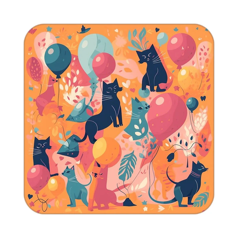 زیر لیوانی کاکتی طرح حیوانات رنگی مدل mp26912