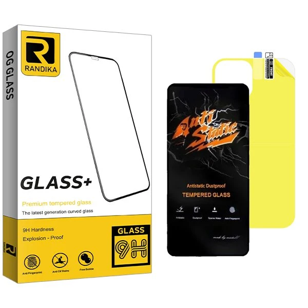 محافظ صفحه نمایش راندیکا مدل RK Antistatic مناسب برای گوشی موبایل اپل iPhone 12 Pro Max  به همراه محافظ پشت گوشی