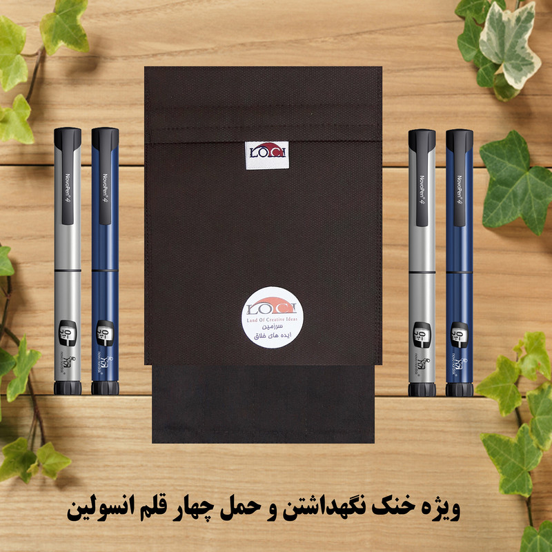 کیف خنک نگهدارنده انسولین لوک آی مدل 4 قلم کد 00 مجموعه 2 عددی