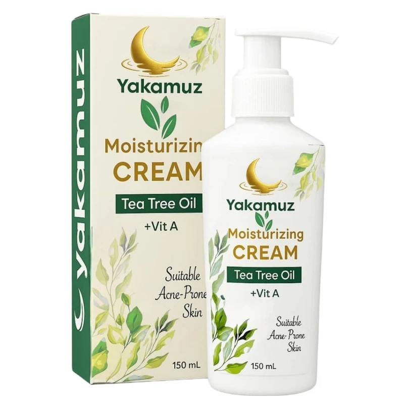 کرم مرطوب کننده و آبرسان یاکاموز مدل برگ درخت چای مناسب انواع پوست حجم 150 میلی لیتر کرم مرطوب کننده و آبرسان یاکاموز مدل برگ درخت چای مناسب انواع پوست حجم 150 میلی لیتر