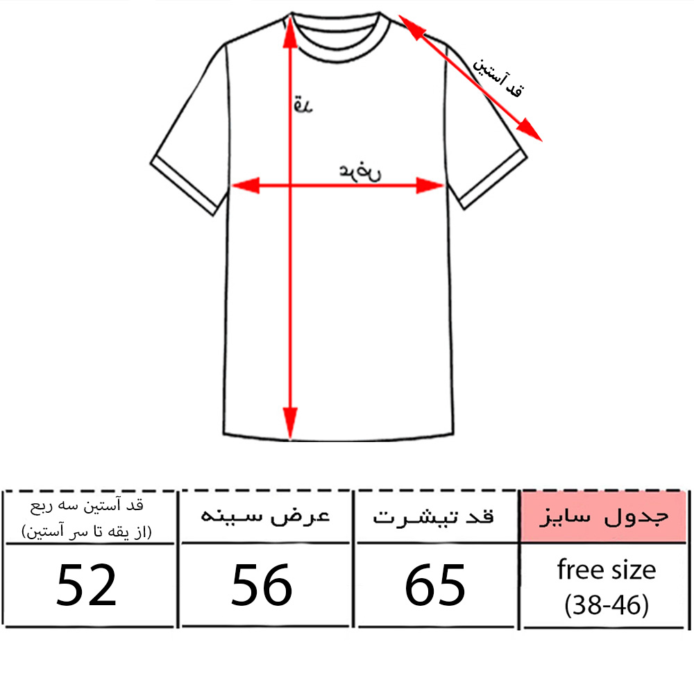 تی شرت آستین سه ربع زنانه مدل باکسی طرح استیچ کد v2
