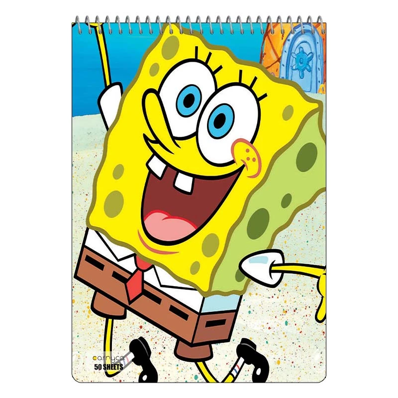 دفتر نقاشی 50 برگ سیمی کارنیکا طرح باب اسفنجی spong bob کد 19149