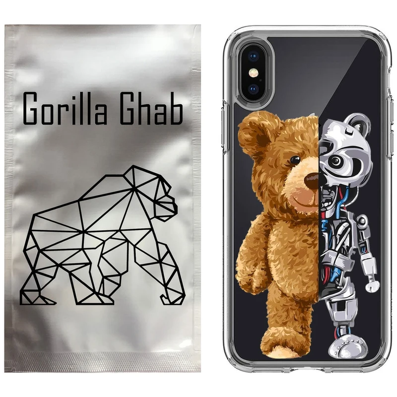کاور گوریلا قاب مدل CLG کد 40 طرح خرس مناسب برای گوشی موبایل اپل iPhone X / XS