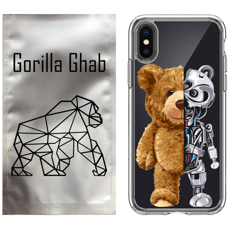 کاور گوریلا قاب مدل CLG کد 40 طرح خرس مناسب برای گوشی موبایل اپل iPhone X / XS
