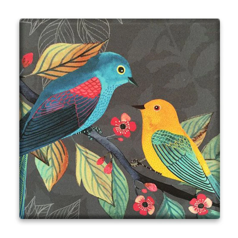 زیر لیوانی  مدل پرندگان عاشق کد    3884614_2053