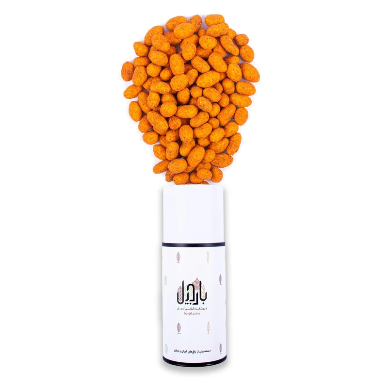 مغز بادام زمینی روکش‌دار باربیکیو فلفلی بارجیل - 500 گرم