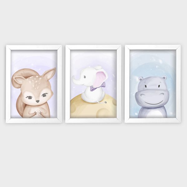 تابلو اتاق کودک آرتیفن کد K162W مجموعه 3 عددی