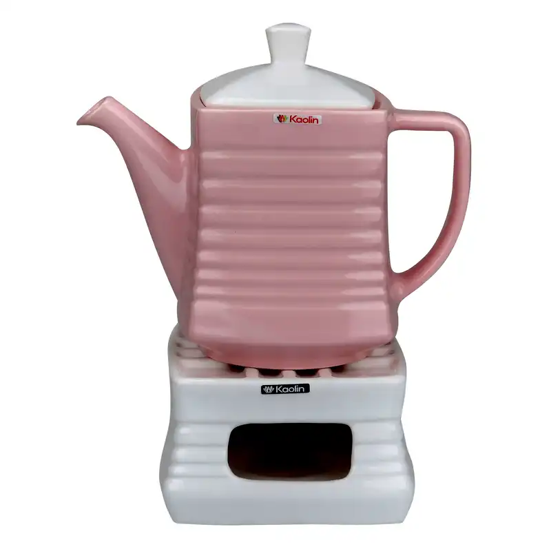 قوری کائولین مدل باروس به همراه وارمر