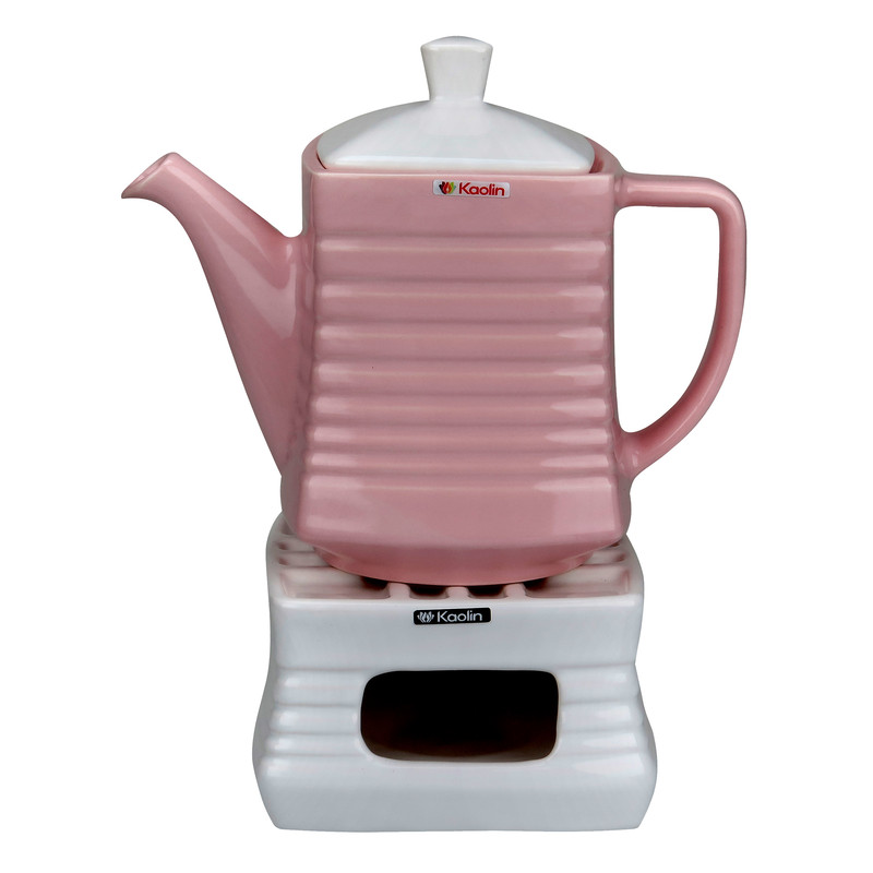 قوری کائولین مدل باروس به همراه وارمر