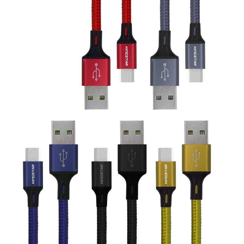 کابل تبدیل USB به USB-C کینگ استار مدل K16C طول 1 متر بسته 5 عددی
