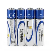 باتری نیم قلمی سانشاین مدل&nbsp;super heavy duty بسته 4 عددی
