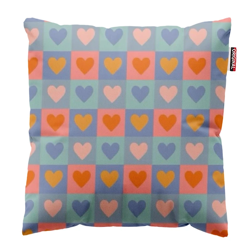 کوسن پاد آفرین طرح قلب کد 2812 سایز 30*30 سانتی متر