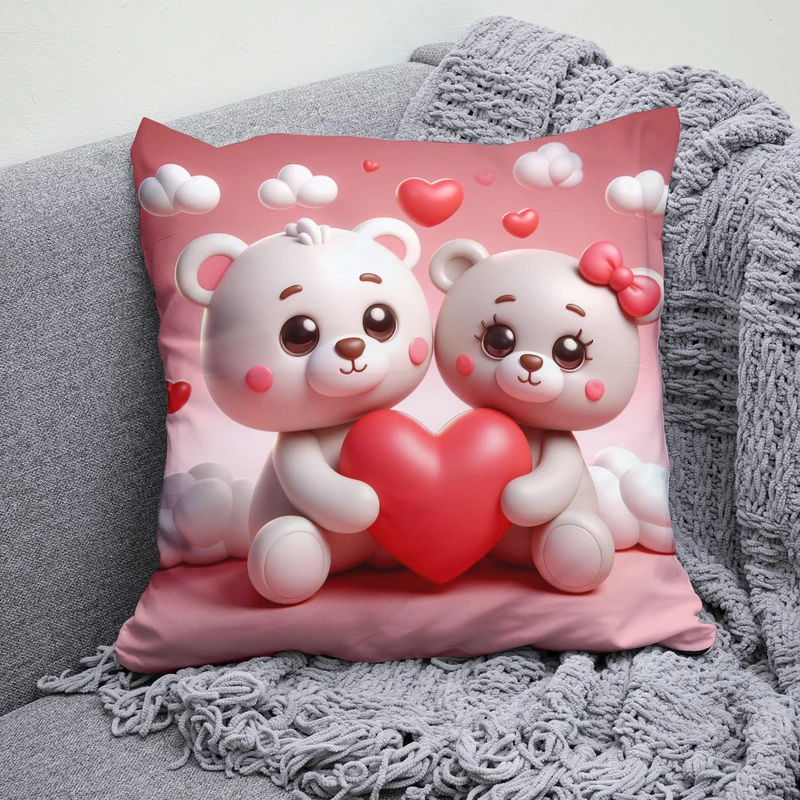 کوسن پاد آفرین مدل خرس هدیه ست زن و مرد B690